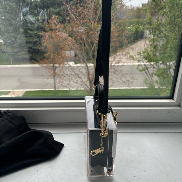 Dolce & Gabbana Plexiglass Encased Black Leather Clutch/Crossbody - Picture 3 of 16